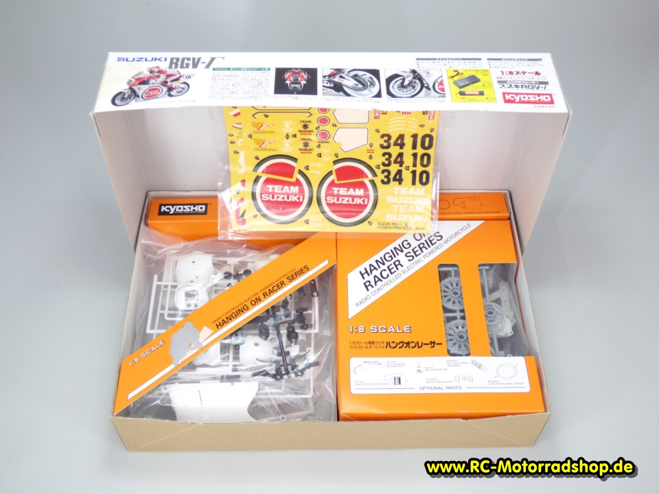 SP-004: Bausatz Kyosho Hang' on Suzuki RGV500 (1992 Kit) No. 3022 (rotes Dekor) SP-004